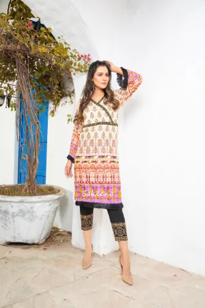 2pc Linen Ready to Wear Dress by Sakeena Hasan