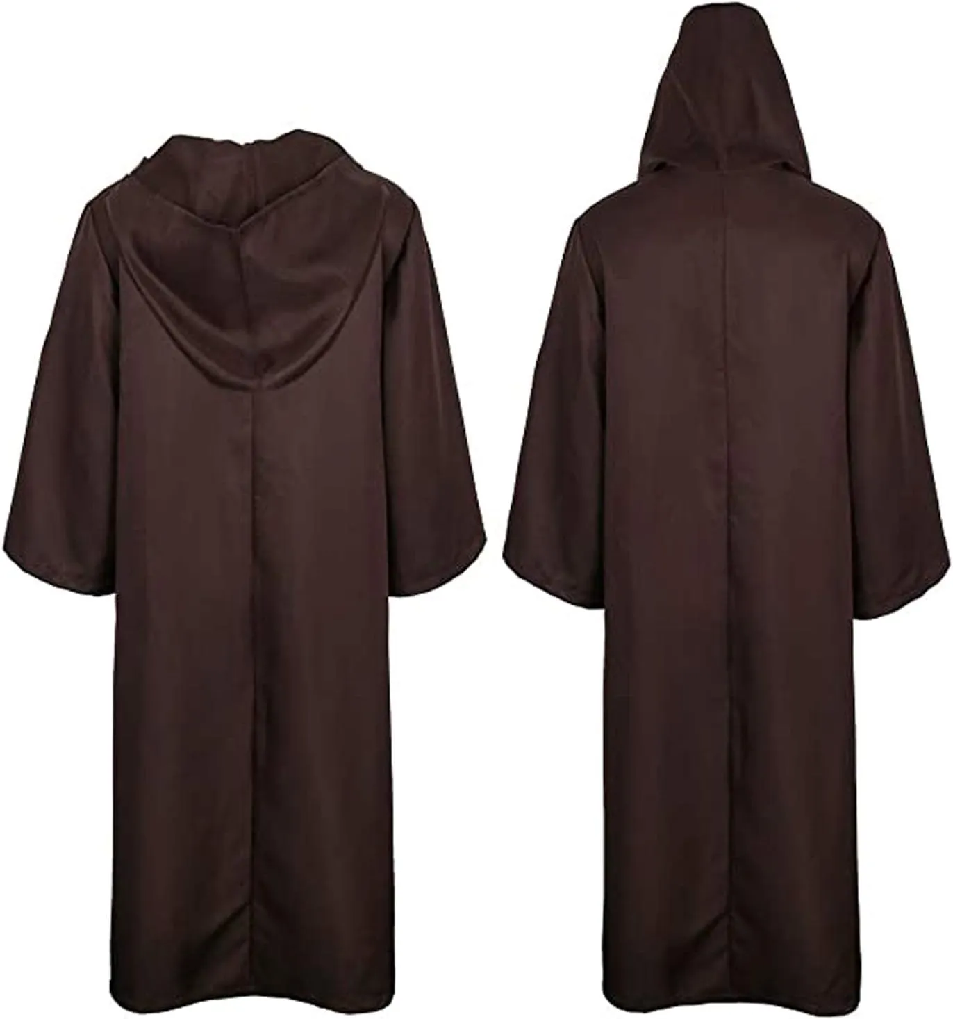 Adult Jedi Robe Hooded Cloak for Halloween & Christmas Party Cosplay Costume Vampire Tunic Uniform