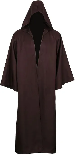 Adult Jedi Robe Hooded Cloak for Halloween & Christmas Party Cosplay Costume Vampire Tunic Uniform