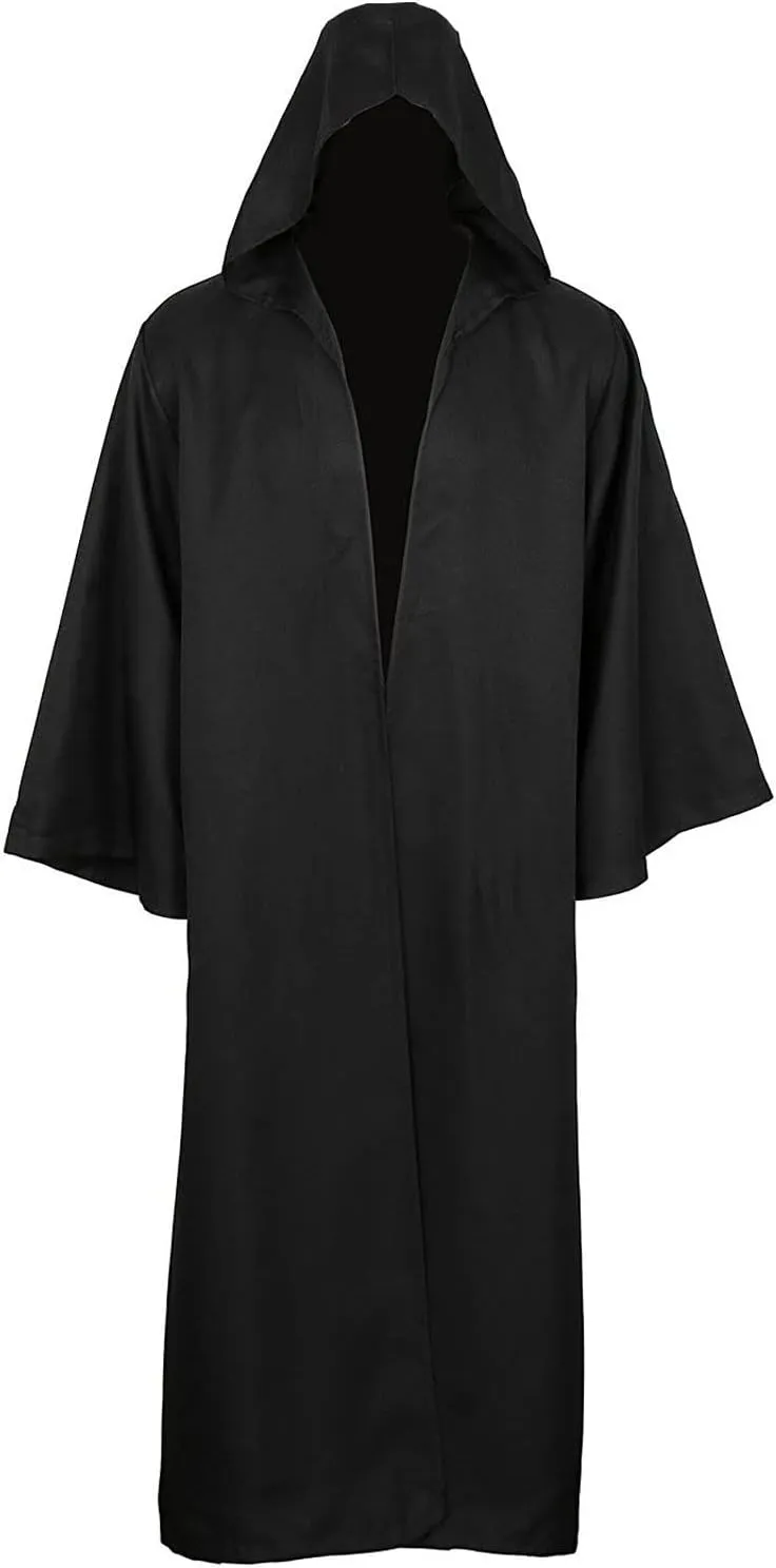 Adult Jedi Robe Hooded Cloak for Halloween & Christmas Party Cosplay Costume Vampire Tunic Uniform