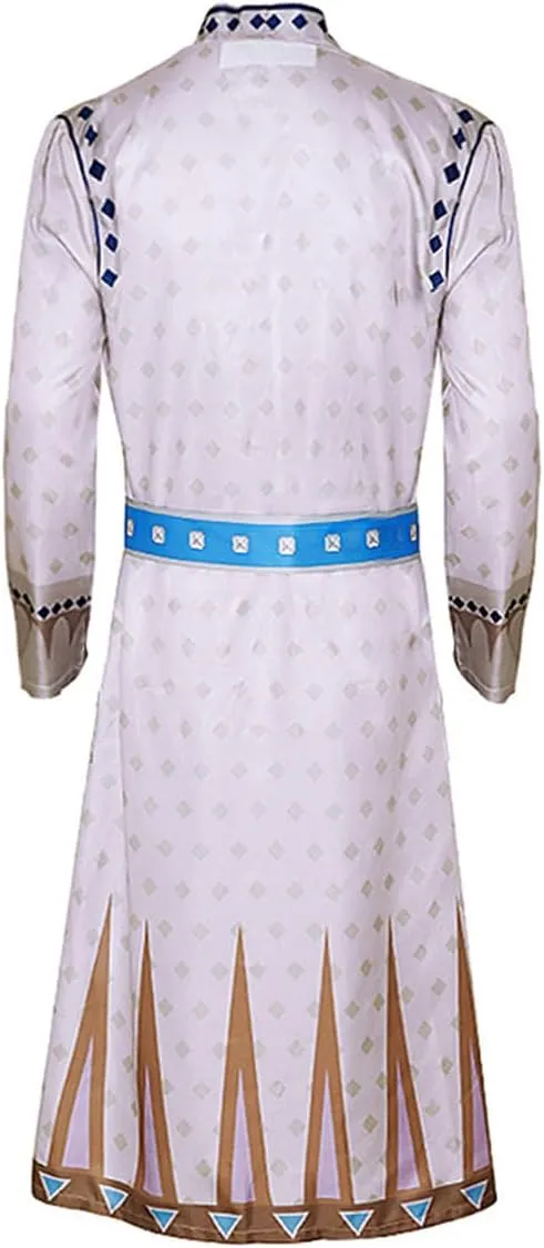 Adult Wish King Magnifico Costume Tunic Cloak Suit Halloween Cosplay Outfit King Tunic Robe Belt Full Set Outfits