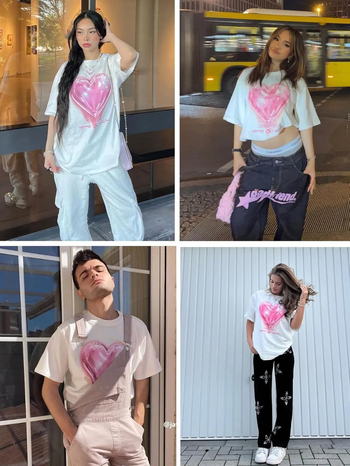 Aelfric Eden Women Love Balloon Graphic Tees Summer Short Sleeve Printed Cotton T Shirts Casual Harajuku Tops