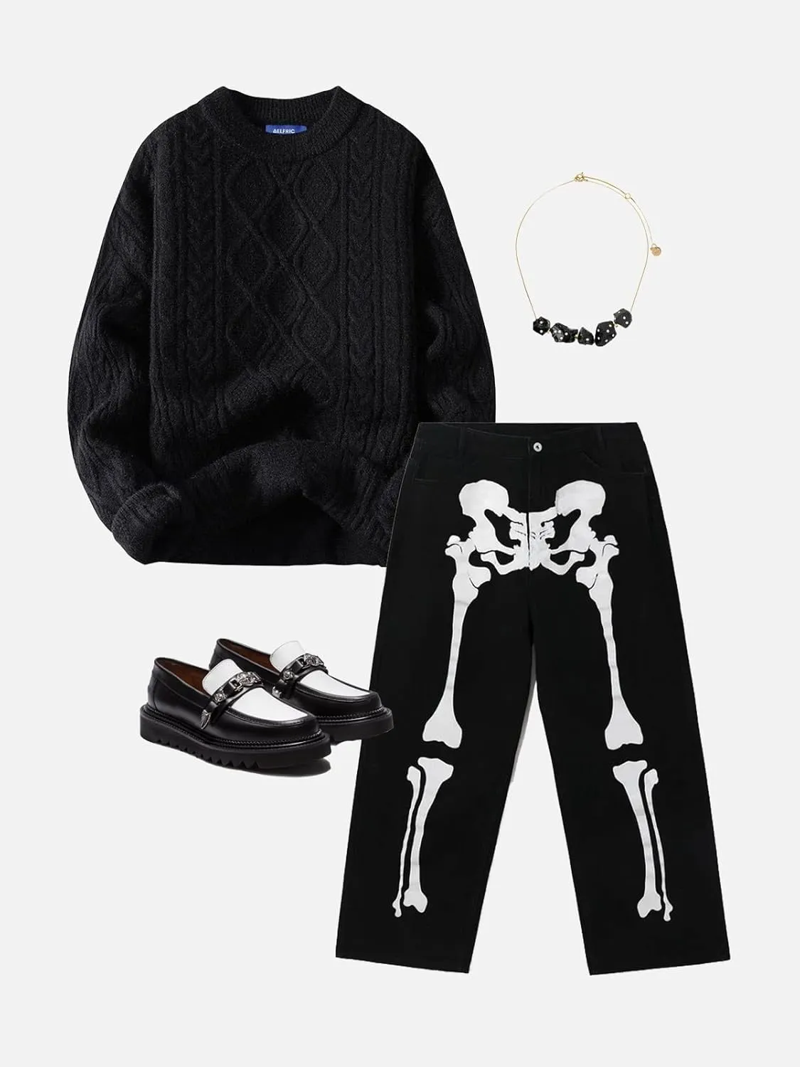 Aelfric Eden Women Sweater Oversized Knitted Sweater Woven Crewneck Pullover