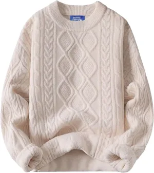 Aelfric Eden Women Sweater Oversized Knitted Sweater Woven Crewneck Pullover