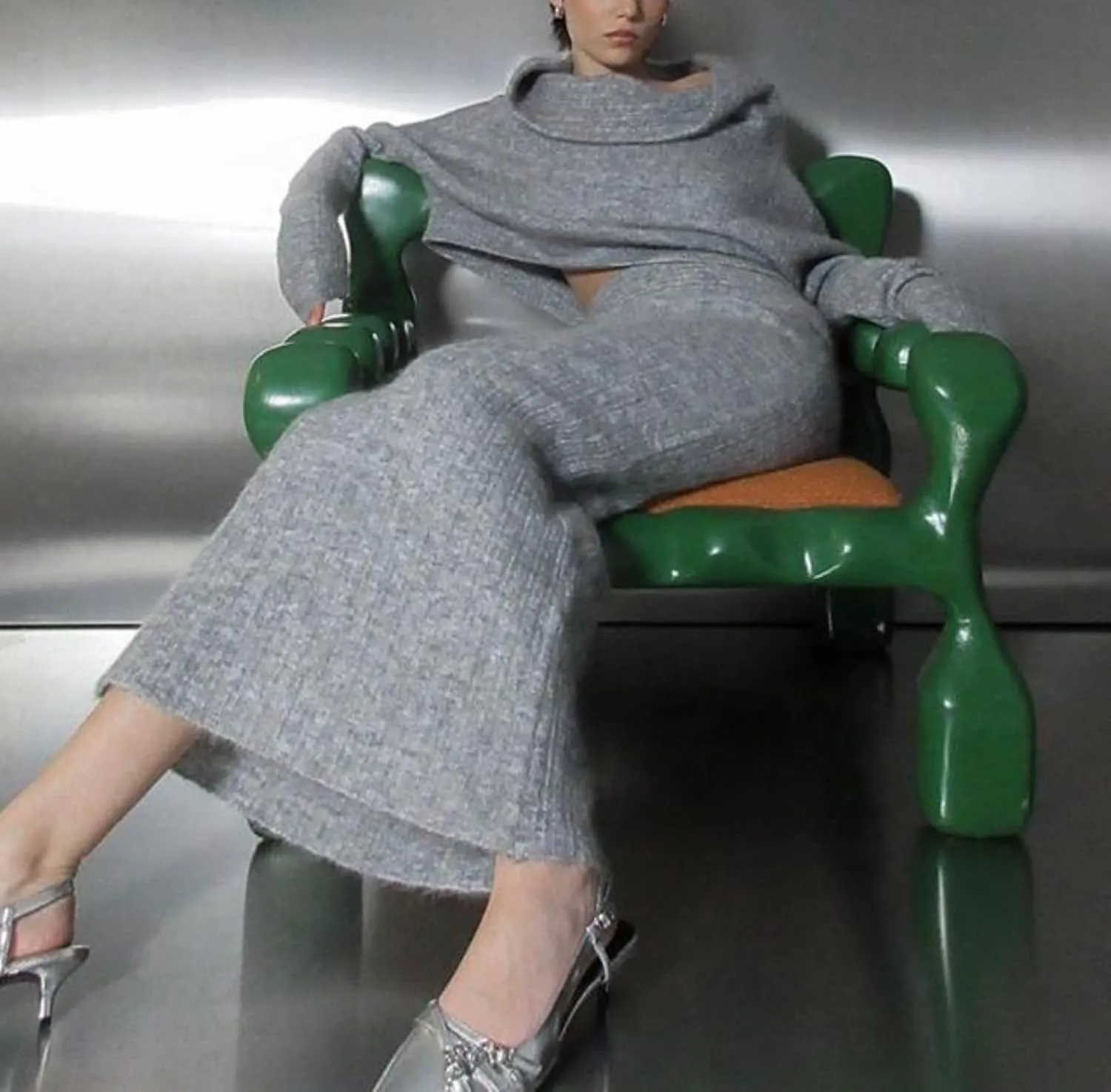 Aesthetic Two Piece Sets Knit Sweater Off The Shoulder Sweater Long Sleeve Sweater Knit Skirt Midi Skirt Maxi Dress