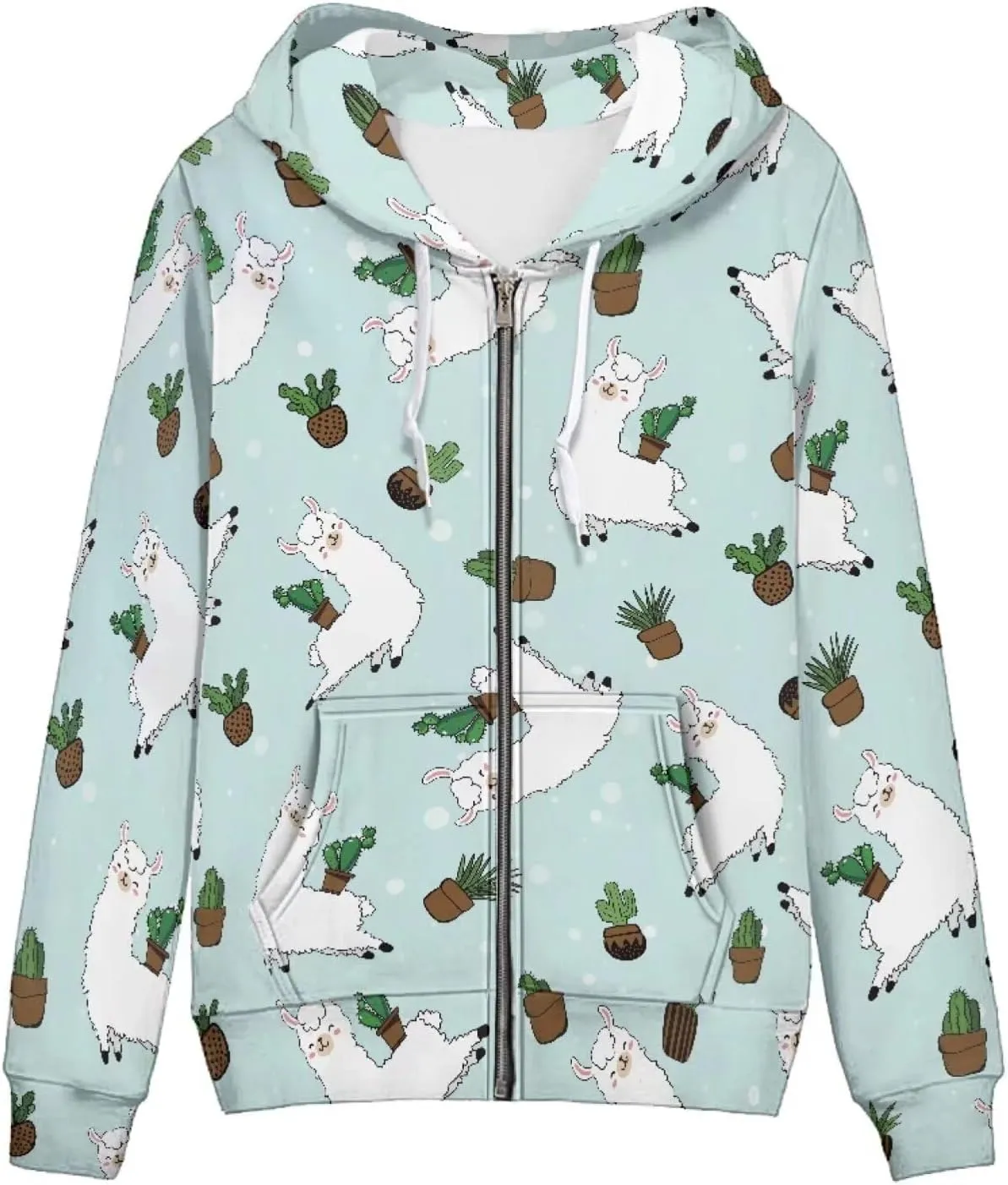 Agoviwo Cute Graphic Zip up Hoodie Women Thin Sweatshirt Tunic Y2k Hoodie Lightweight Workout Hoodie Tunic for Spring