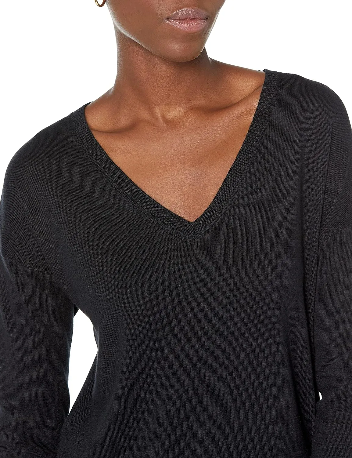 Amazon Essentials Women's Lightweight Long-Sleeve V-Neck Tunic Sweater (Available in Plus Size)