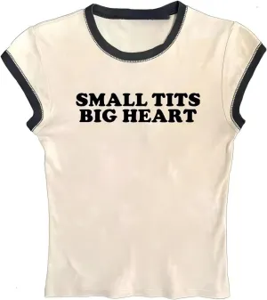 Baby Tees for Women Y2k Summer Beige Graphic Crop Tops Short Sleeve Teen Girls T-Shirts