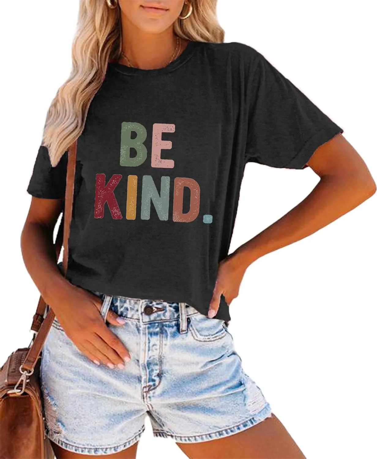 Be Kind Shirt Women Funny Inspirational Kindness Tshirts Teacher Graphic Tee Summer Casual Short Sleeve Tops