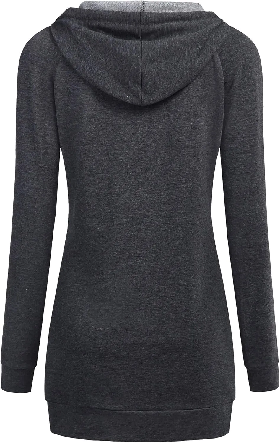 BEPEI Womens Long Sleeve Tunic Hoodie Dressy String Sweatshirts With Pockets