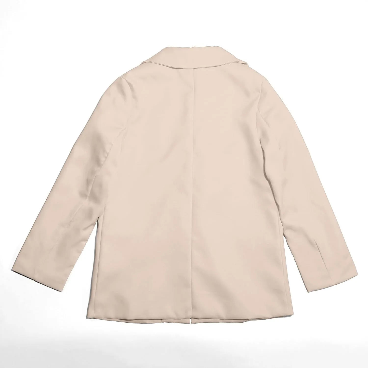 Blazer Jacket for Teen Girls Long Sleeve Y2K Solid Lapel Formal Suit Coat Casual Plus Open Front Dress Tops with Inner Pocket