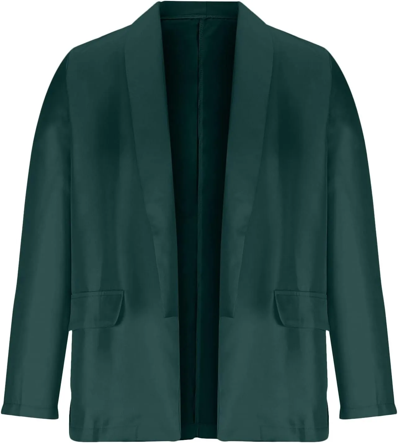 Blazer Jacket for Women Long Sleeve Stretchy Work Office Blazers Open Front Lapel Button Suit Jackets with Pockets