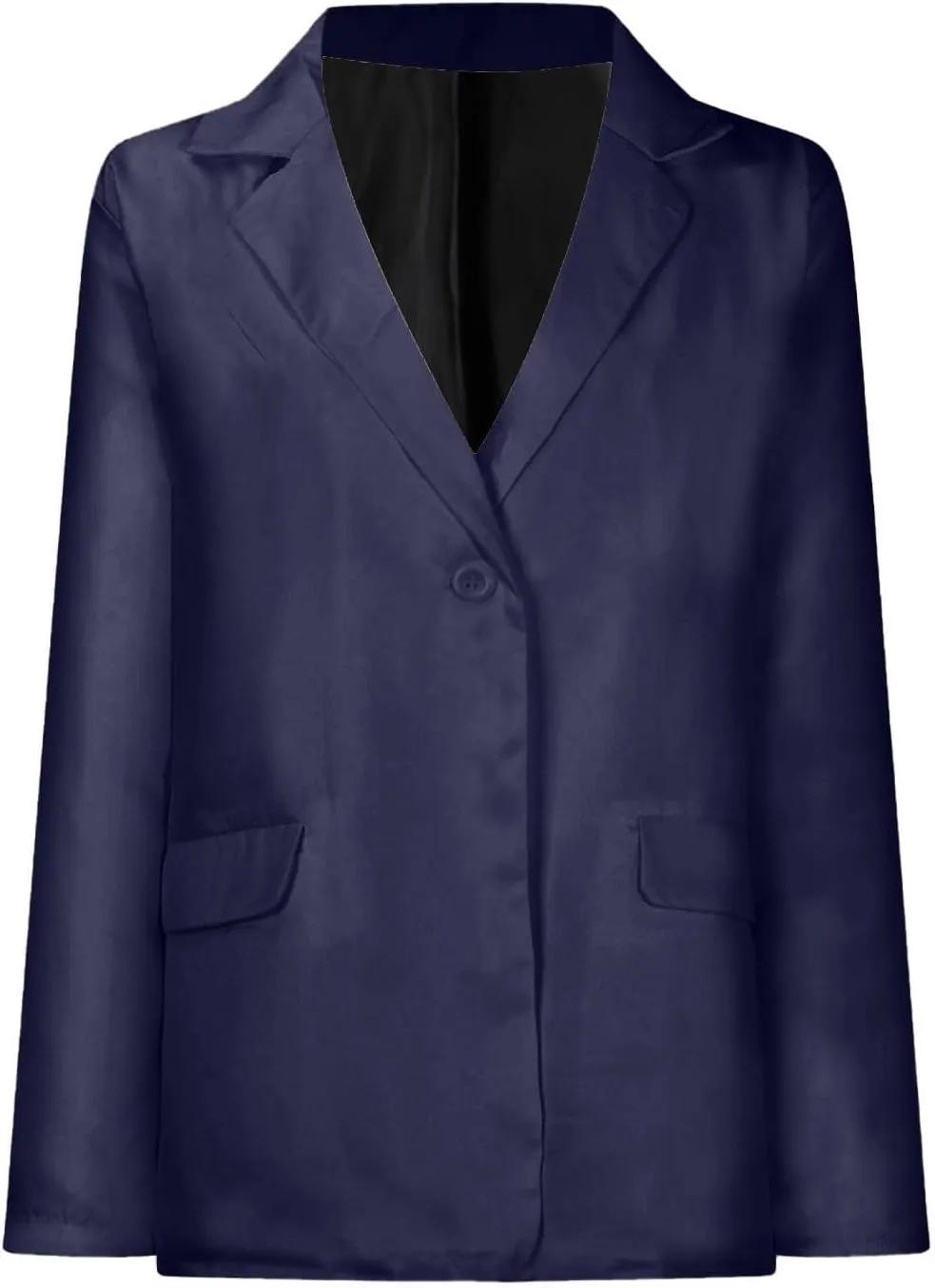 Blazer Jacket for Women Long Sleeve Stretchy Work Office Blazers Open Front Lapel Button Suit Jackets with Pockets