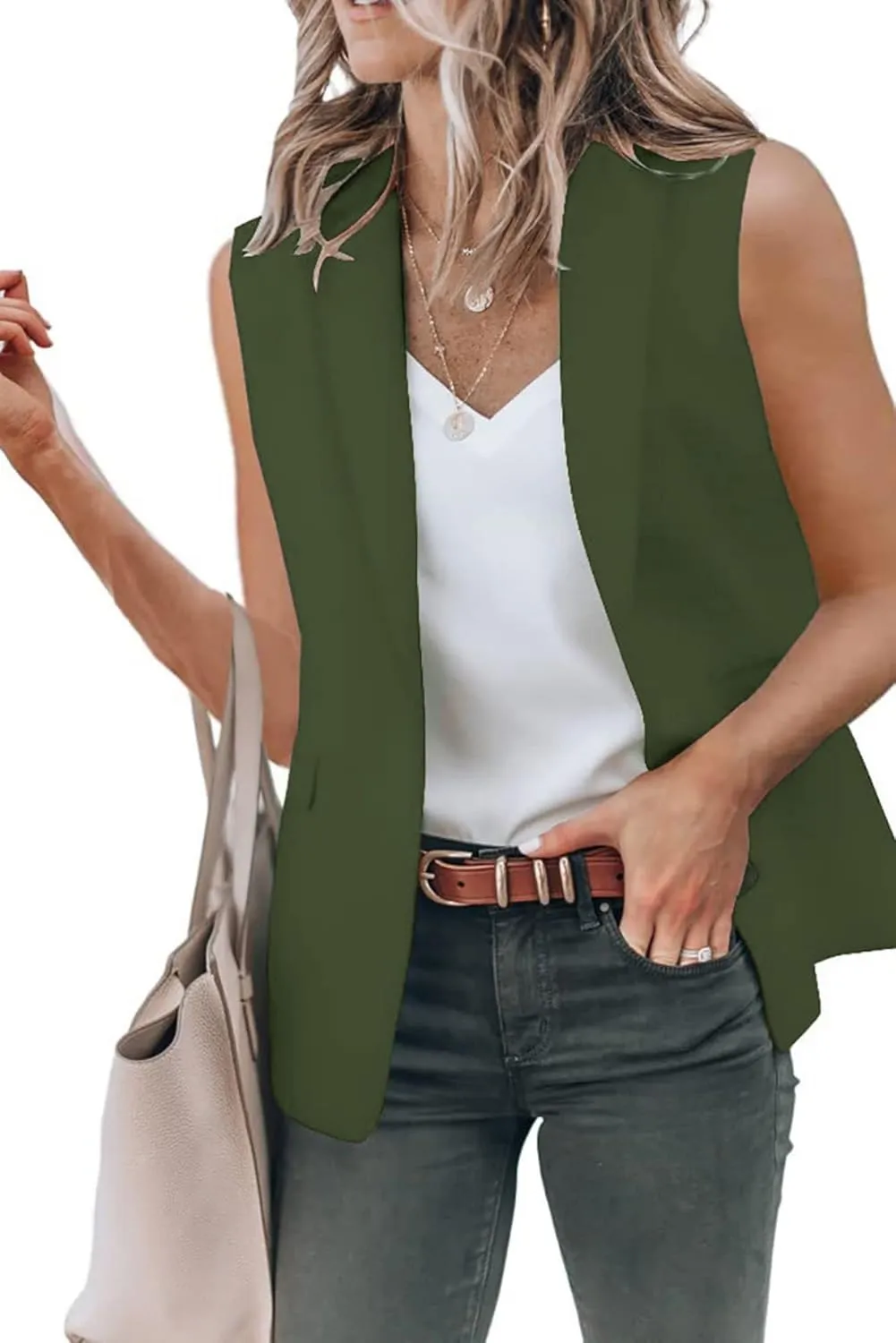 Blazer Jackets for Women Casual Short Sleeve/Sleeveless Blazer Caots Summer Slim Lapel Open Front Work Office Jacket