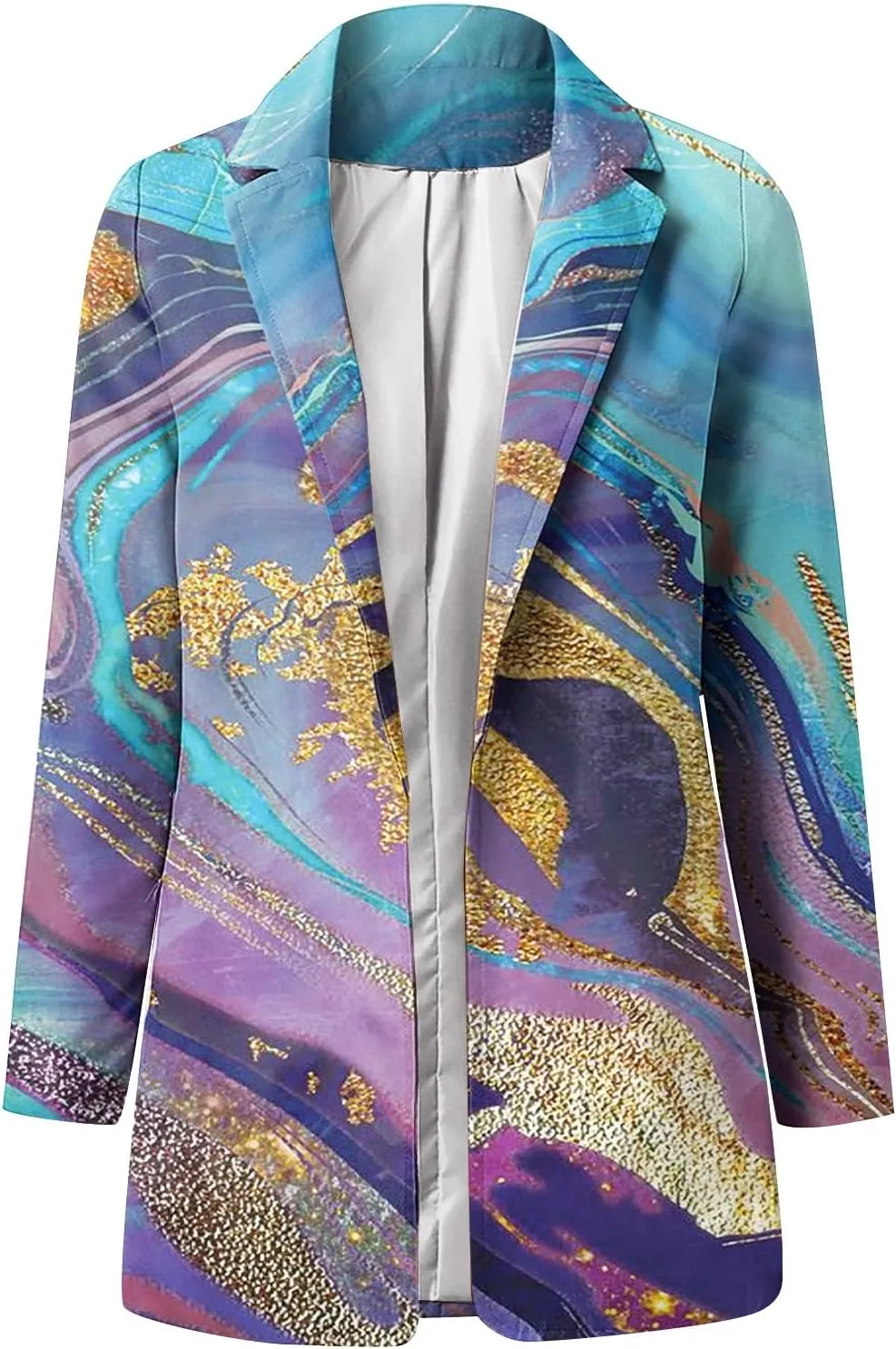 Blazer Jackets for Women,Casual Long Sleeve Lightweight Work Office Jacket Open Front Cardigan Outwear with Pockets