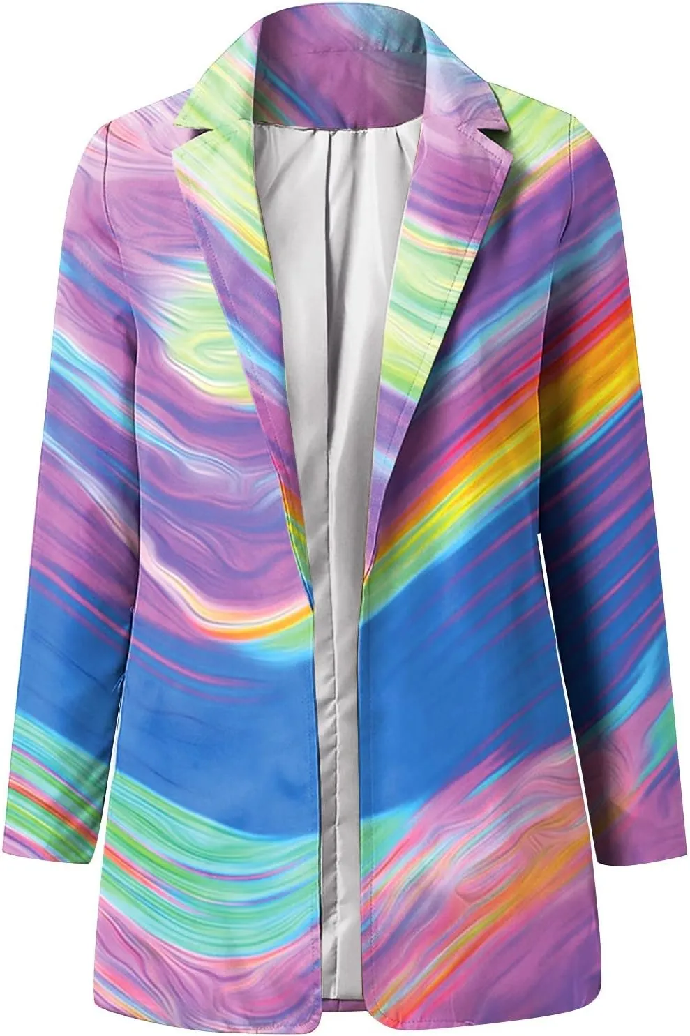 Blazer Jackets for Women,Casual Long Sleeve Lightweight Work Office Jacket Open Front Cardigan Outwear with Pockets