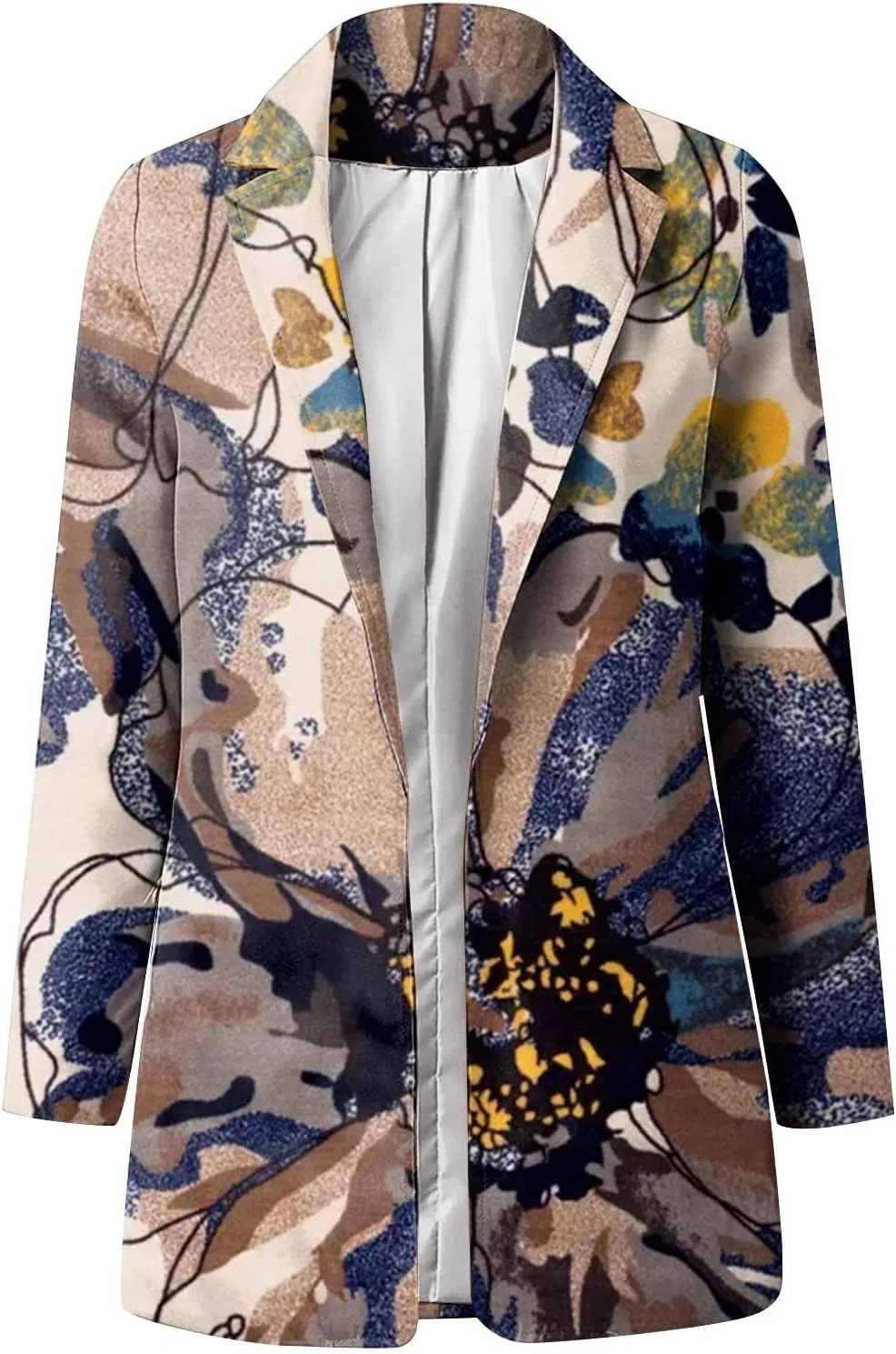 Blazer Jackets for Women,Casual Long Sleeve Lightweight Work Office Jacket Open Front Cardigan Outwear with Pockets