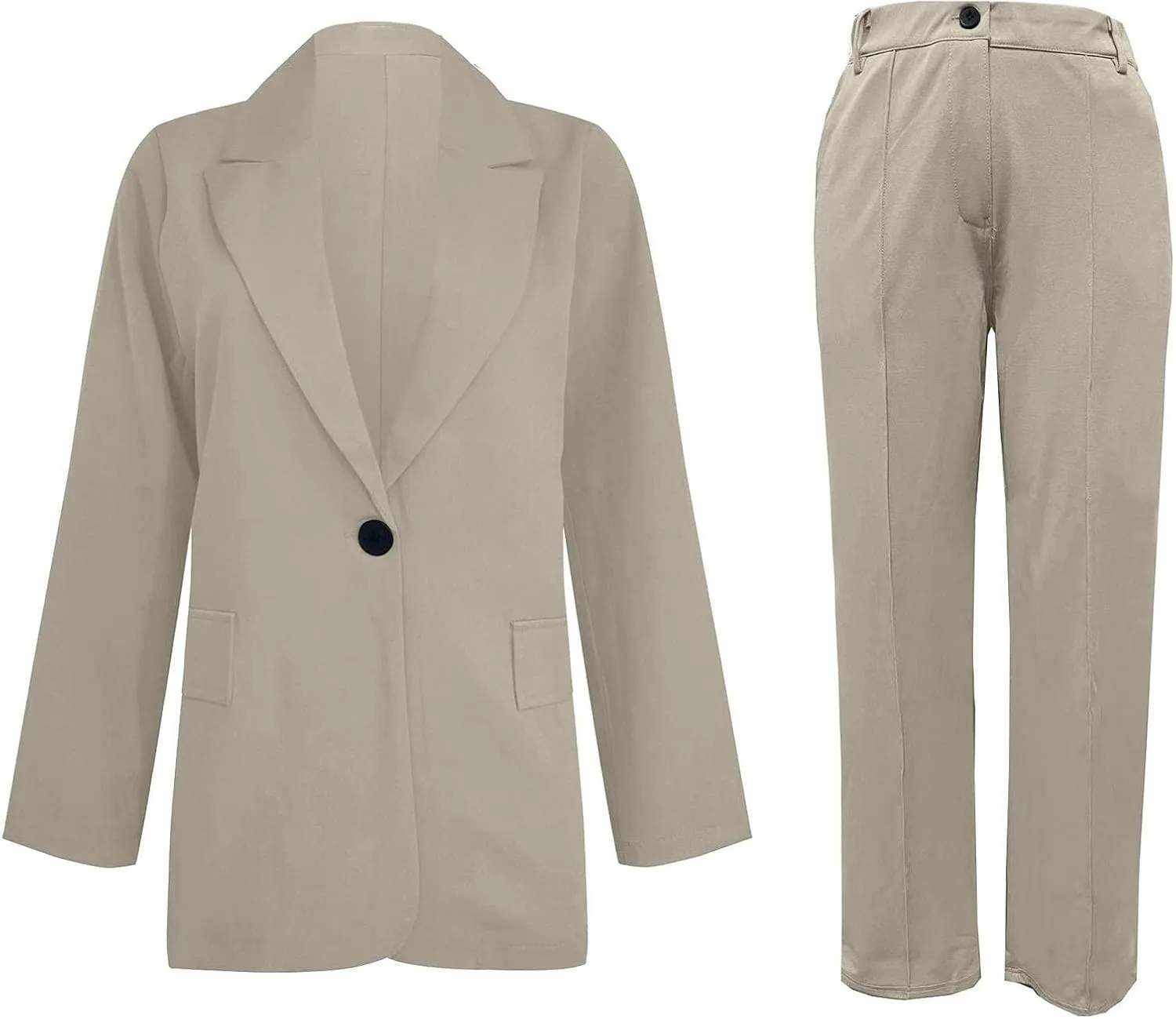 Blazer Sets Women 2 Piece Outfits Business Casual Outfits 2025 Dressy Casual Pant Suits Plus Size Wide Pants Suit Set