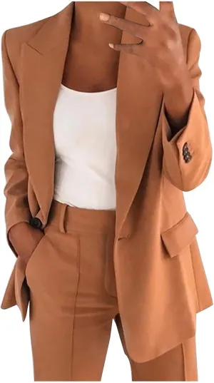 Blazer Sets Women 2 Piece Outfits Business Casual Outfits 2025 Dressy Casual Pant Suits Plus Size Wide Pants Suit Set