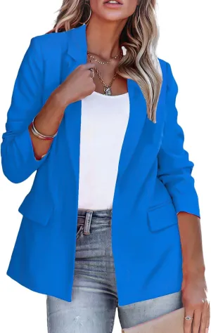Blazers for Women Business Casual Work Office Suit Jacket Dressy Long Sleeve Lapel Open Front Lightweight Blazer