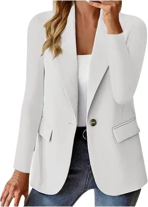 Blazers for Women Business Suit Jacket Work Office Blazer Long Sleeve Casual Blazer Open Front Cardigan Coat Outerwear