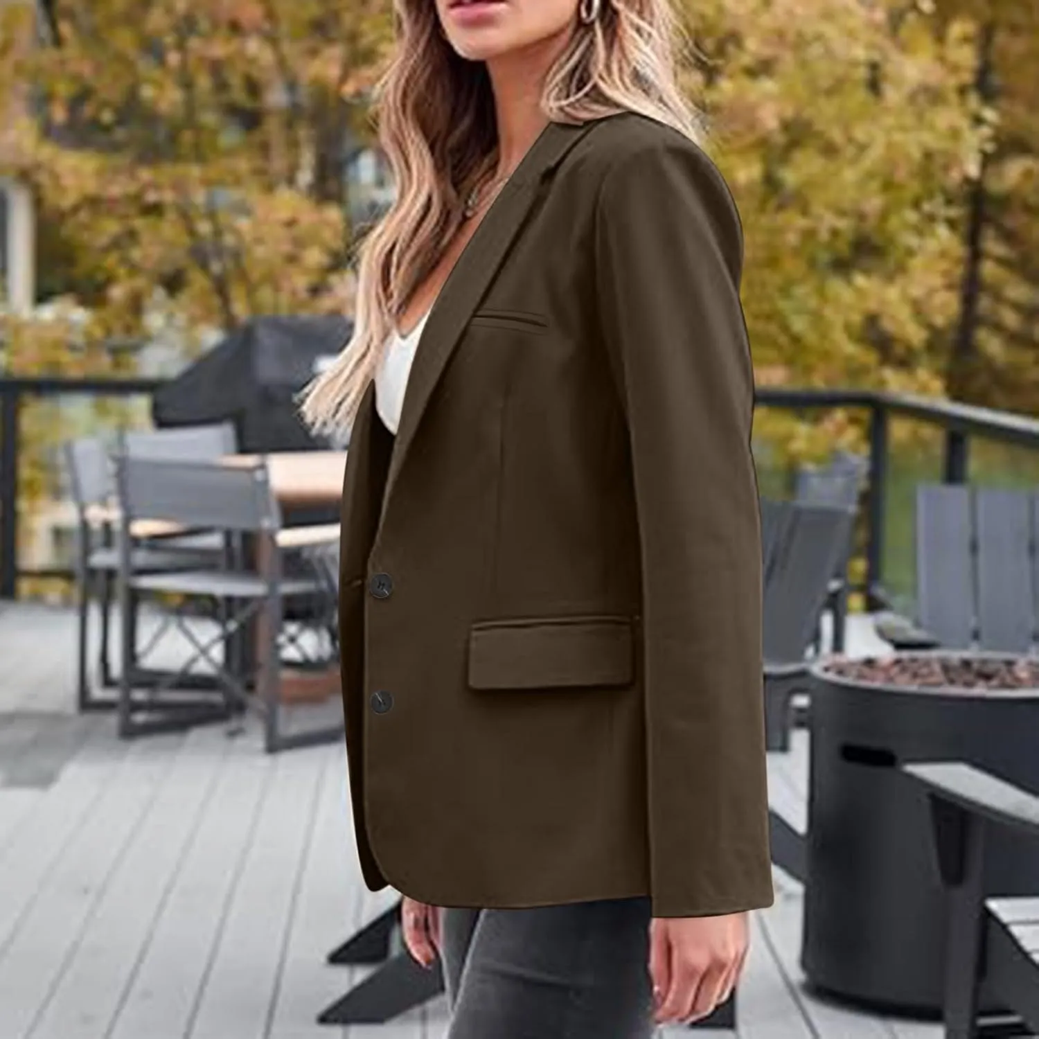 Blazers for Women Business Suit Jacket Work Office Blazer Long Sleeve Casual Blazer Open Front Cardigan Coat Outerwear