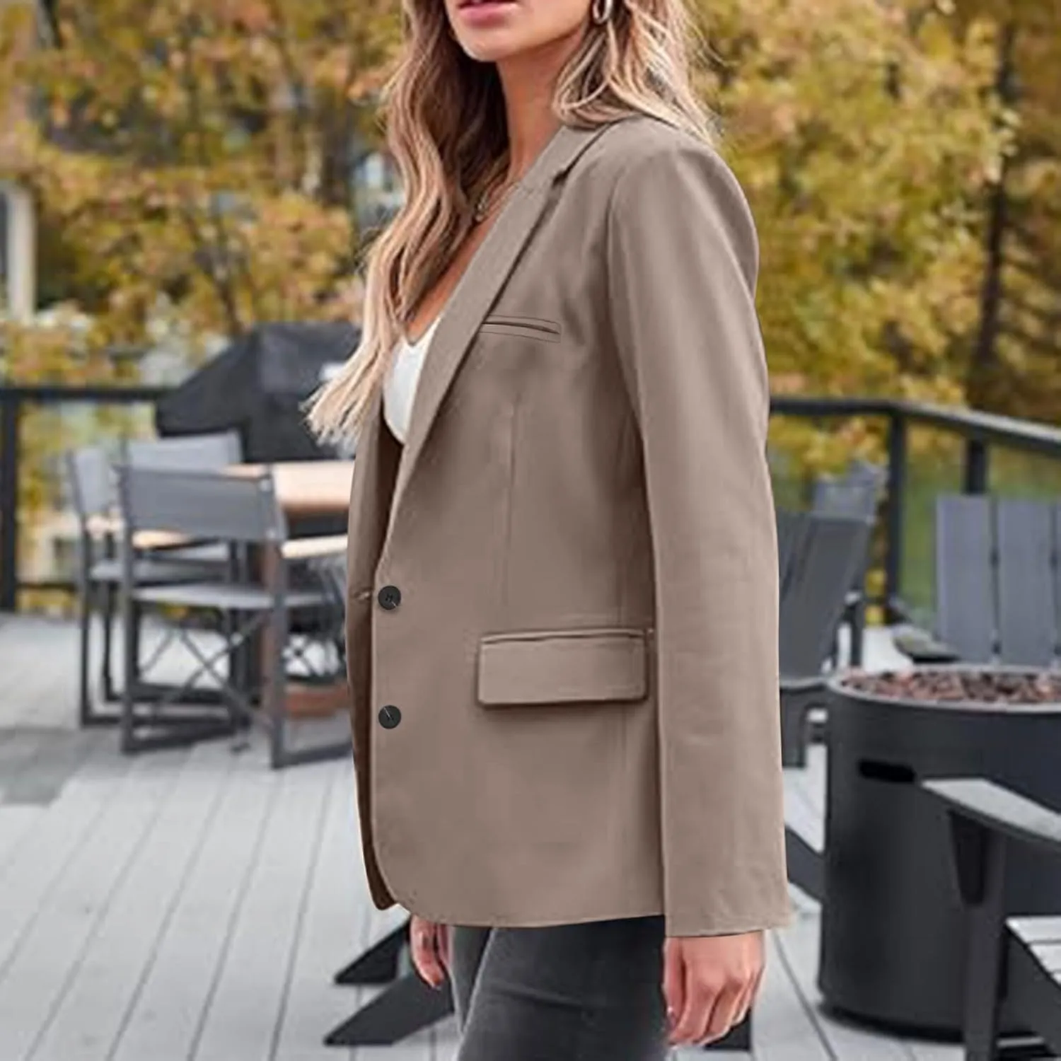 Blazers for Women Business Suit Jacket Work Office Blazer Long Sleeve Casual Blazer Open Front Cardigan Coat Outerwear