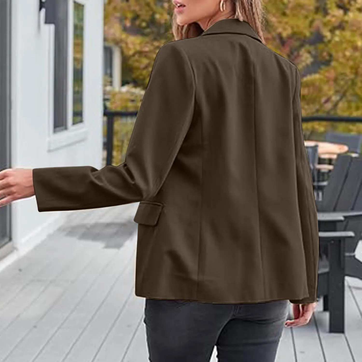 Blazers for Women Business Suit Jacket Work Office Blazer Long Sleeve Casual Blazer Open Front Cardigan Coat Outerwear
