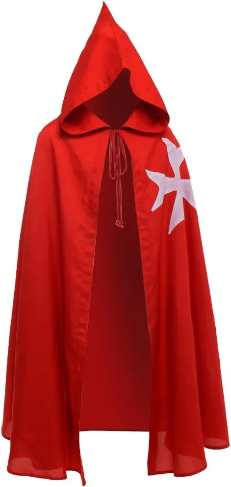 BLESSUME Medieval Knight Tunic Cloak Belt Cosplay Costume Set
