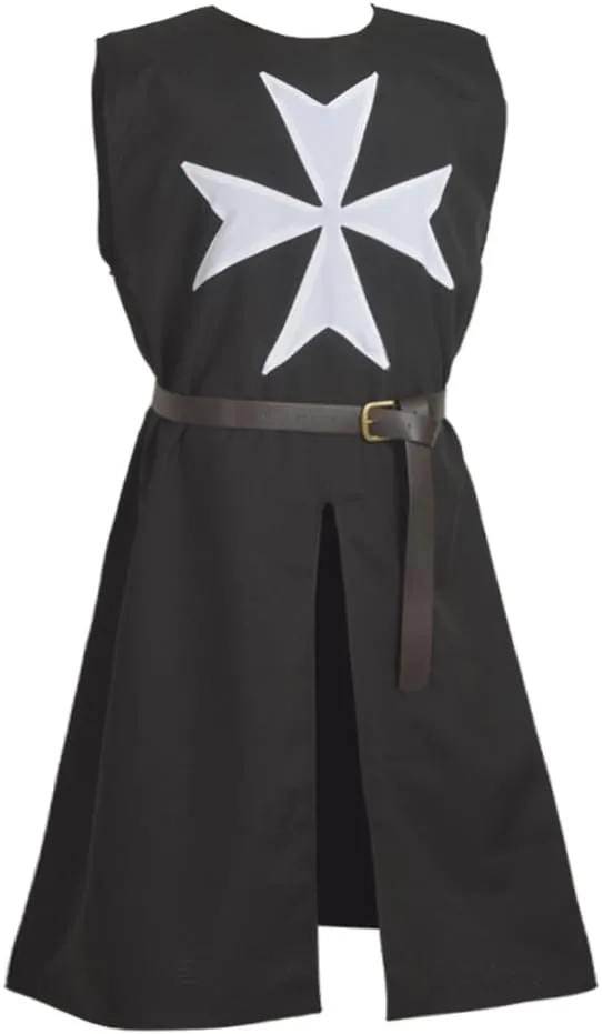 BLESSUME Medieval Knight Tunic Cloak Belt Cosplay Costume Set
