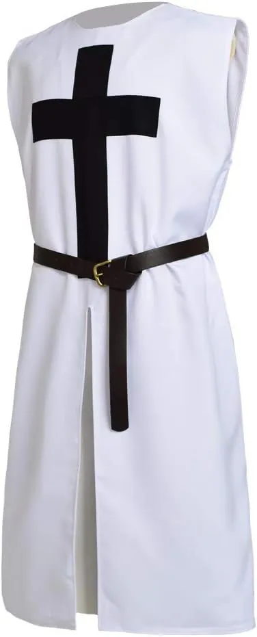 BLESSUME Medieval Knight Tunic Cloak Belt Cosplay Costume Set