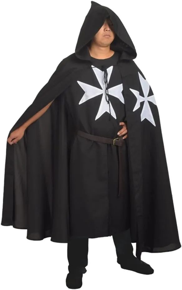 BLESSUME Medieval Knight Tunic Cloak Belt Cosplay Costume Set