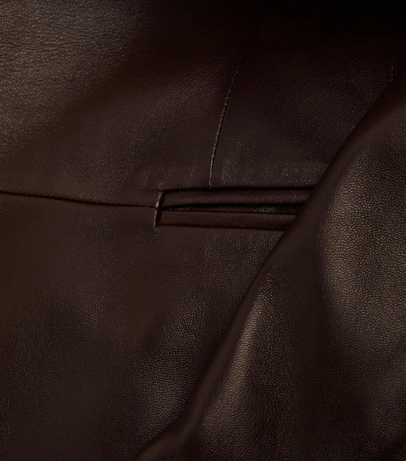 Brown 2-Button Lambskin Leather Blazer Women - Casual Coat Long Sleeves Suit Style Leather Jacket Women