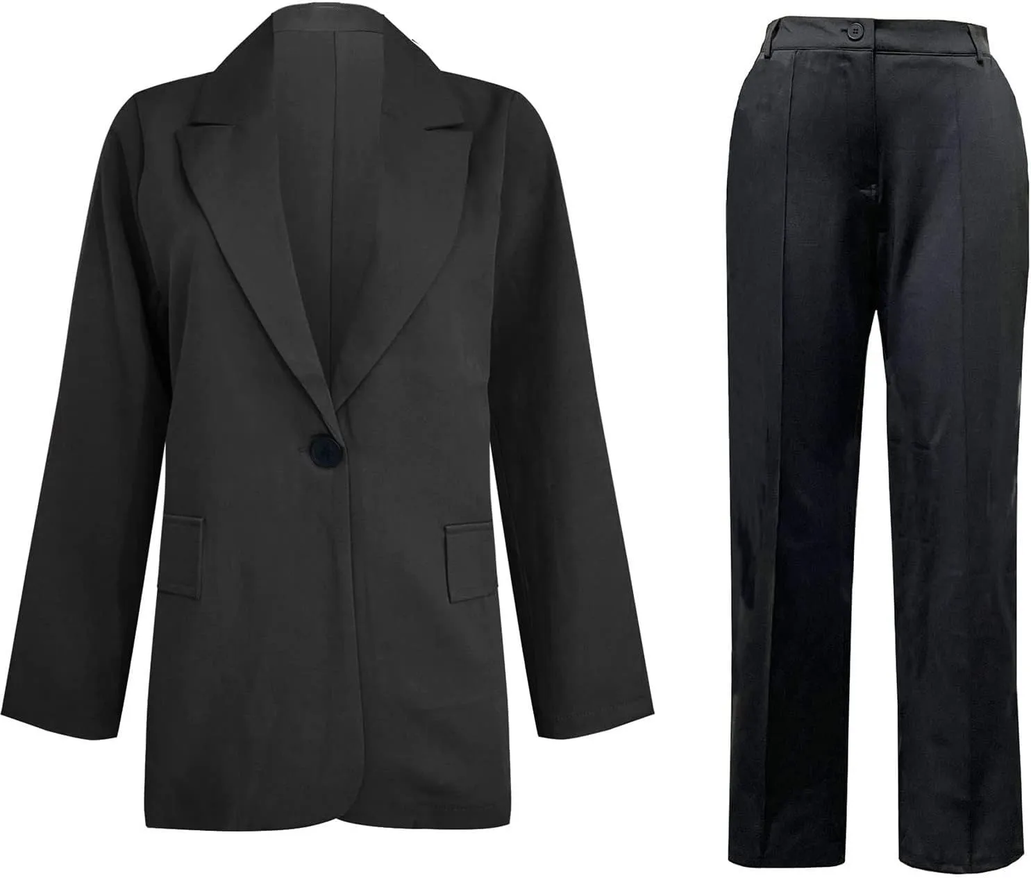 Business Casual Clothes for Women Fashion Suits Two Piece Outfits Dressy Blazer and Wide Leg Pant Plus Size Suit Sets