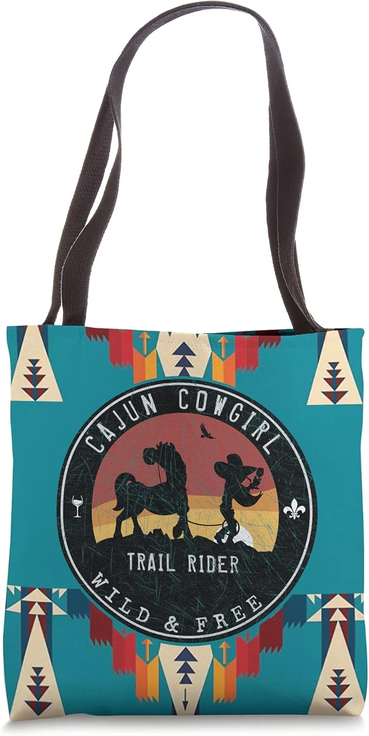 CAJUN COWGIRL SUNSET TRAIL RIDER GRAPHIC Tote Bag