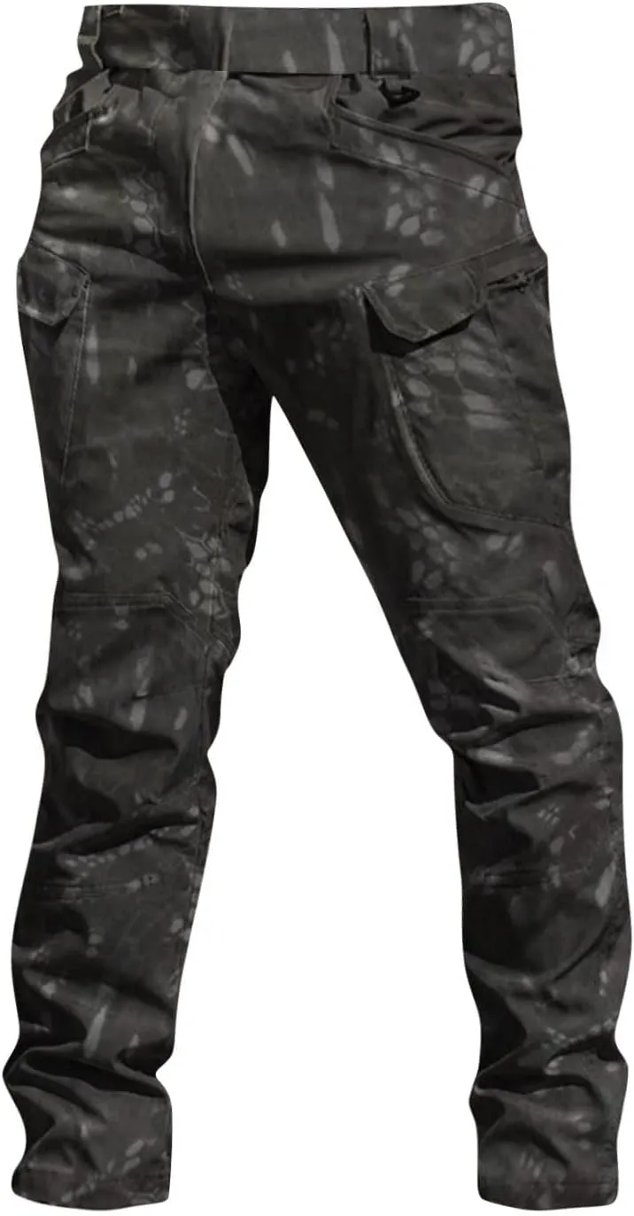 Cargo Pants for Men Baggy Casual Pants Stretch Multi Pockets Stylish Chinos Pants Elastic Waist Outdoor Trousers