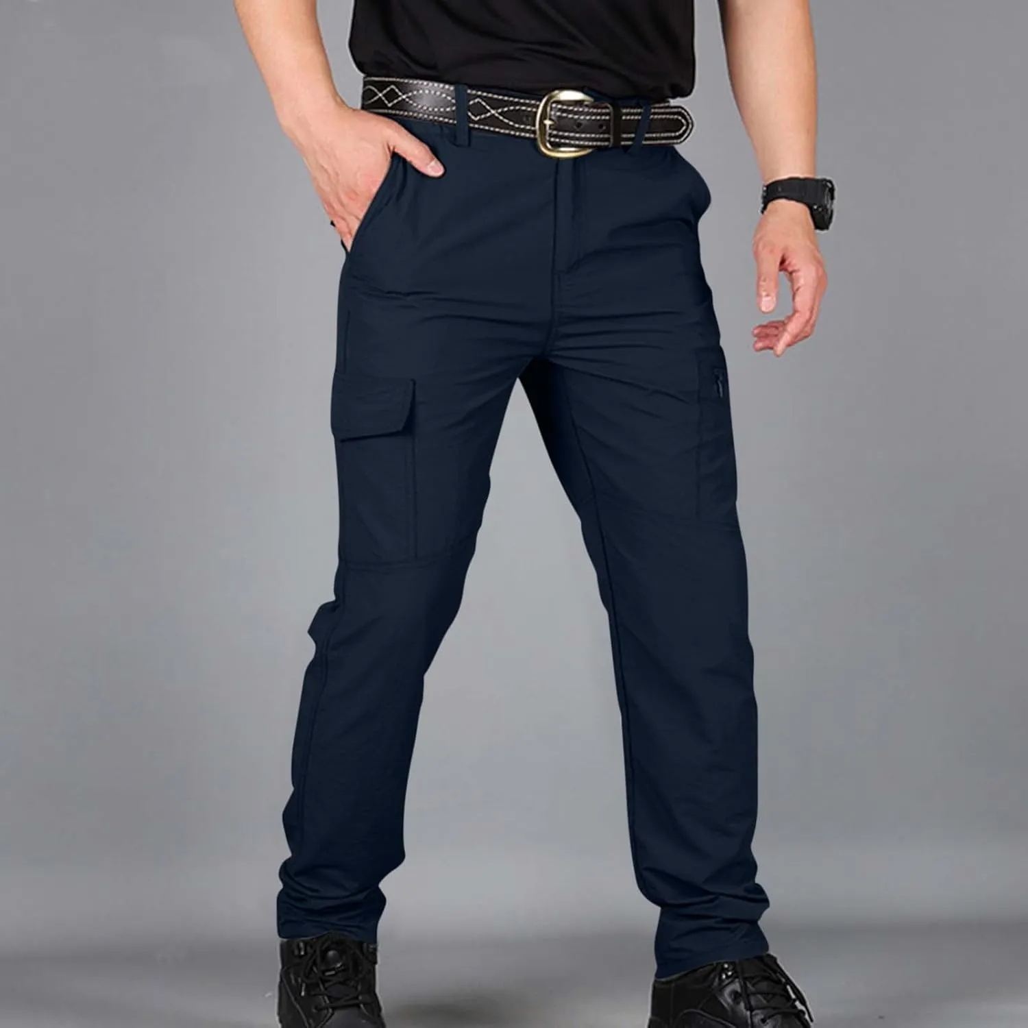 Cargo Pants for Men, Tactic Pants for Men Work Hiking Water Resistant Ripstop Flex Lightweight Outdoor Trousers