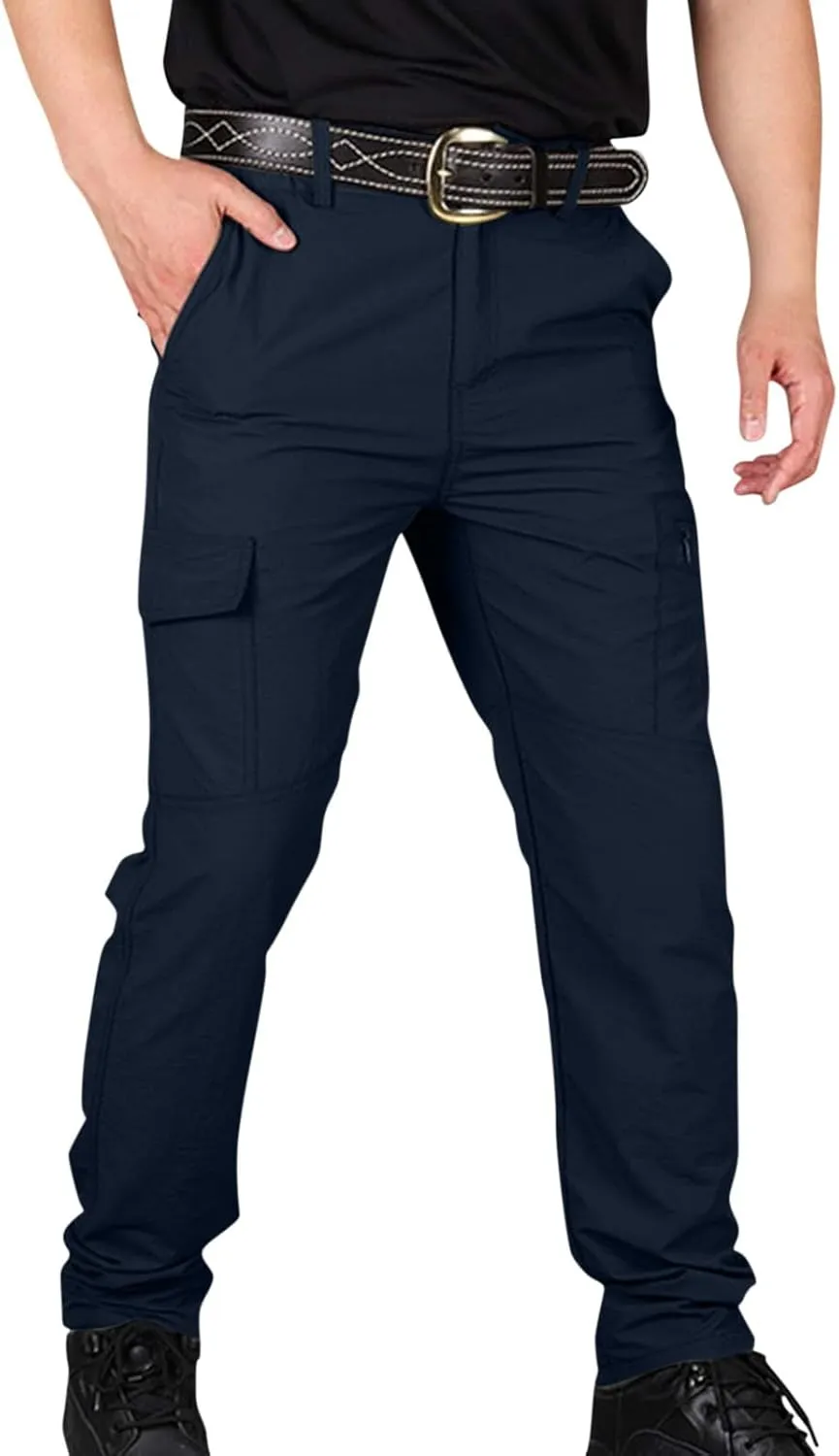Cargo Pants for Men, Tactic Pants for Men Work Hiking Water Resistant Ripstop Flex Lightweight Outdoor Trousers