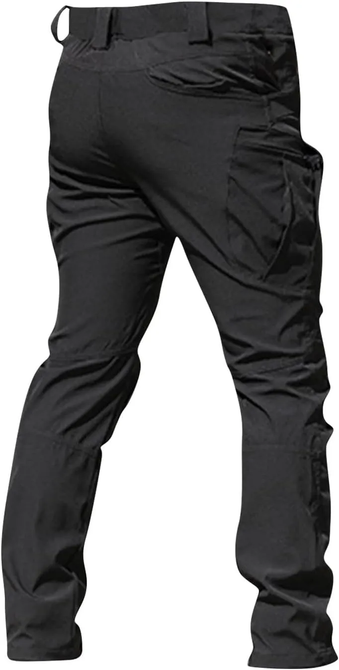 Cargo Pants Mens Slim Fit Multi Pockets Hiking Pants Ripstop Stretch Stylish Baggy Pants Y2K Tactical Trousers 2025