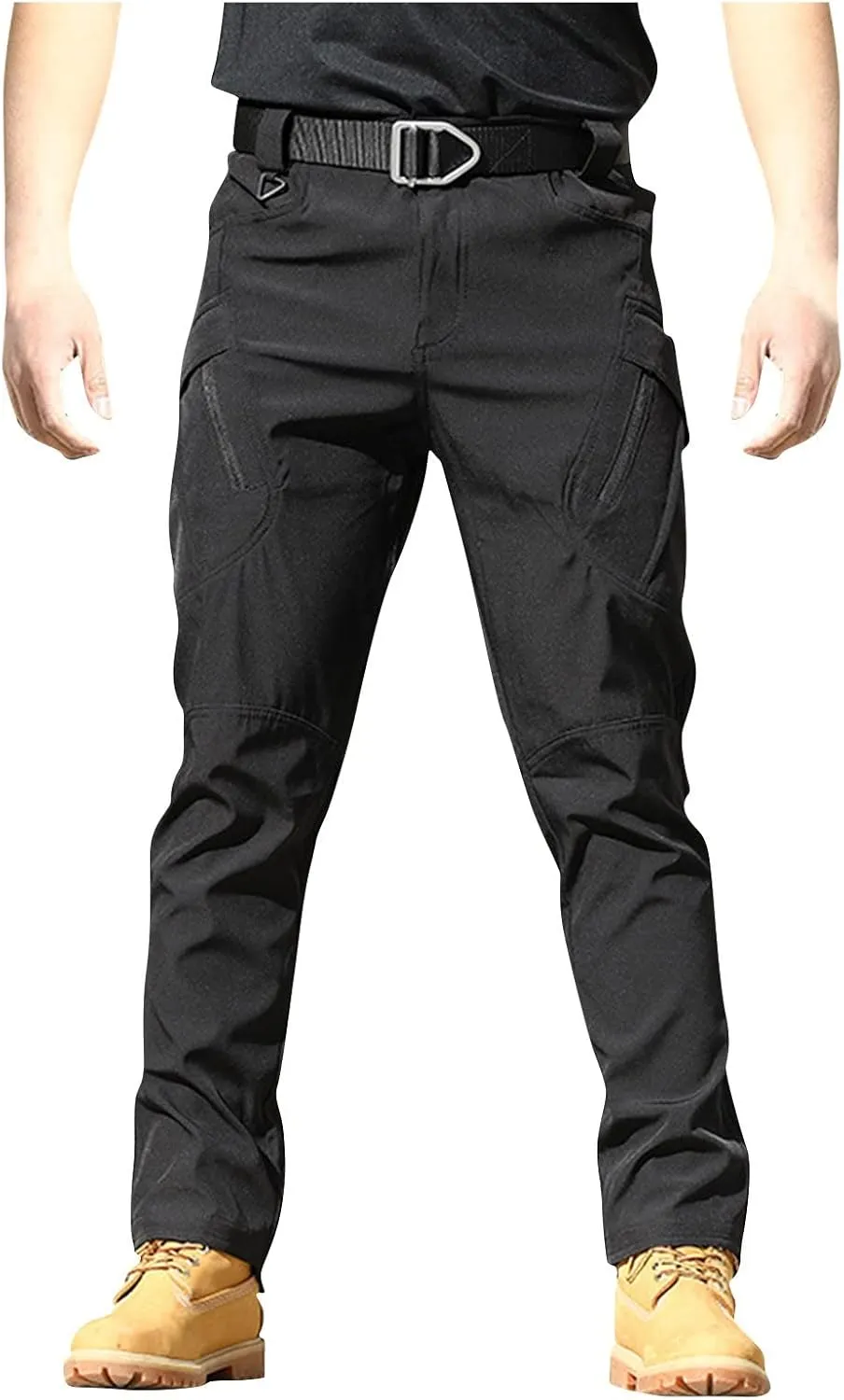 Cargo Work Pants for Men Pockets Fashion Y2K Pants Baggy Ripstop Stretch Casual Pants Relaxed Fit Tactical Trousers