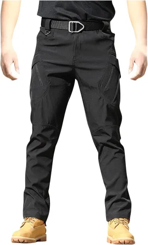 Cargo Work Pants for Men Pockets Fashion Y2K Pants Baggy Ripstop Stretch Casual Pants Relaxed Fit Tactical Trousers