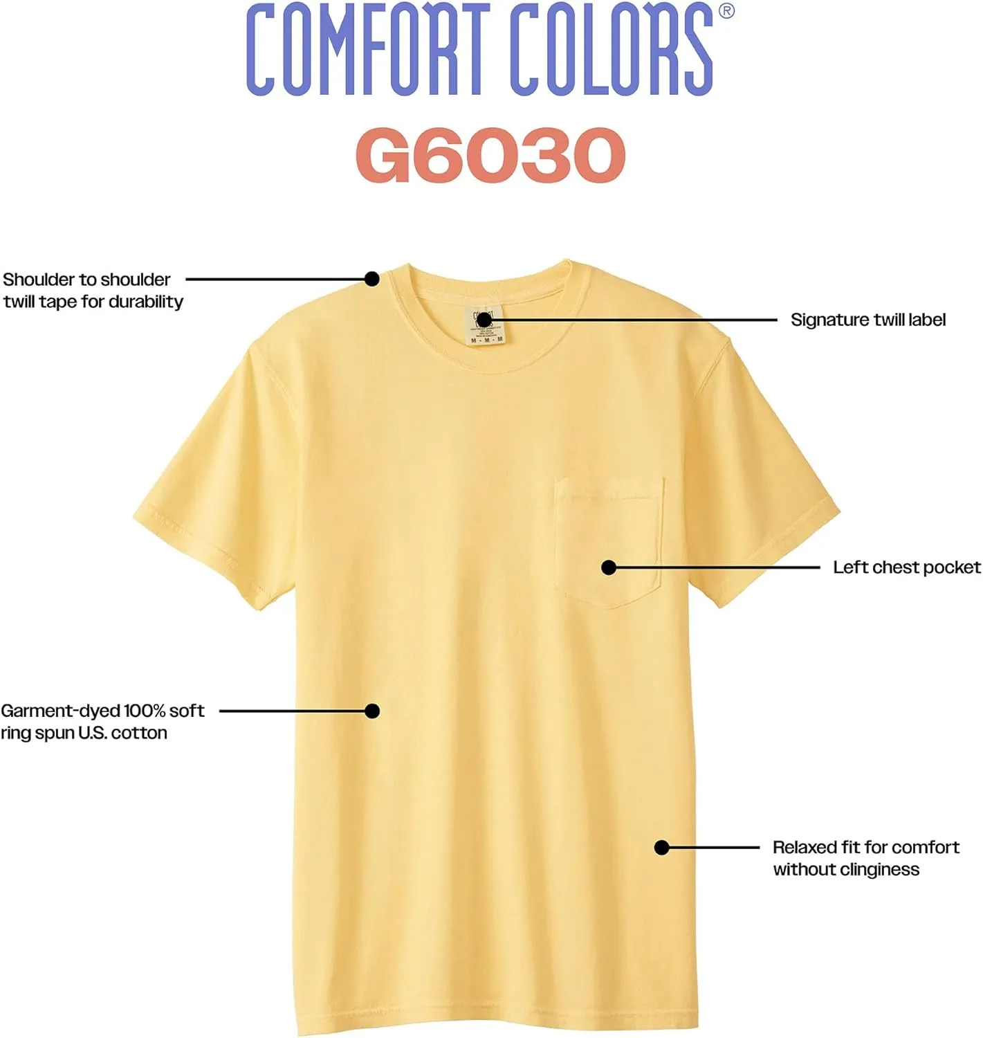 Comfort Colors Adult Short Sleeve Pocket Tee, Style G6030