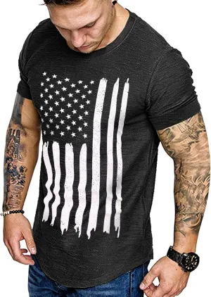 COOFANDY Men Muscle Workout T Shirt Gym Bodybuilding Active Short Sleeve Tee Top Black