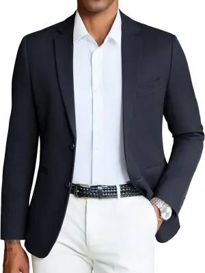 COOFANDY Men's Casual Blazer Slim Fit Sport Coats Two Button Knit Textured Suit Jacket