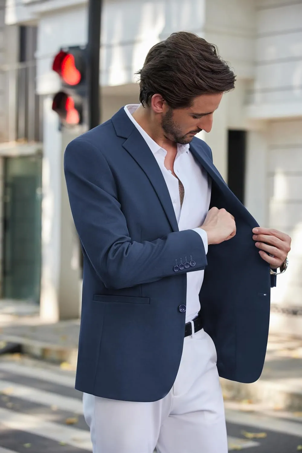 COOFANDY Men's Casual Blazer Slim Fit Sport Coats Two Button Knit Textured Suit Jacket