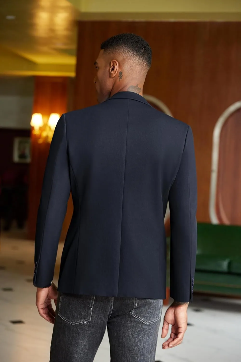 COOFANDY Men's Casual Blazer Slim Fit Sport Coats Two Button Knit Textured Suit Jacket