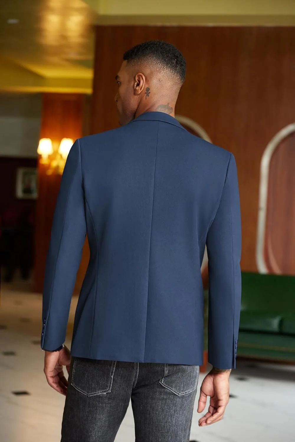 COOFANDY Men's Casual Blazer Slim Fit Sport Coats Two Button Knit Textured Suit Jacket