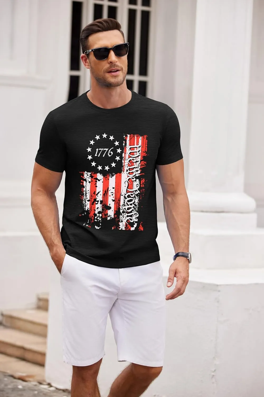 COOFANDY Mens Crew Neck T Shirt Short Sleeve Casual Summer Basic Tee Muscle Slim Fit Workout T-Shirt