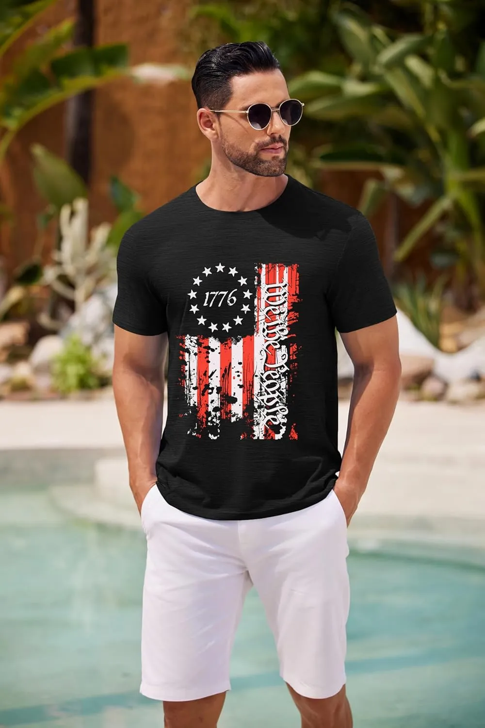 COOFANDY Mens Crew Neck T Shirt Short Sleeve Casual Summer Basic Tee Muscle Slim Fit Workout T-Shirt