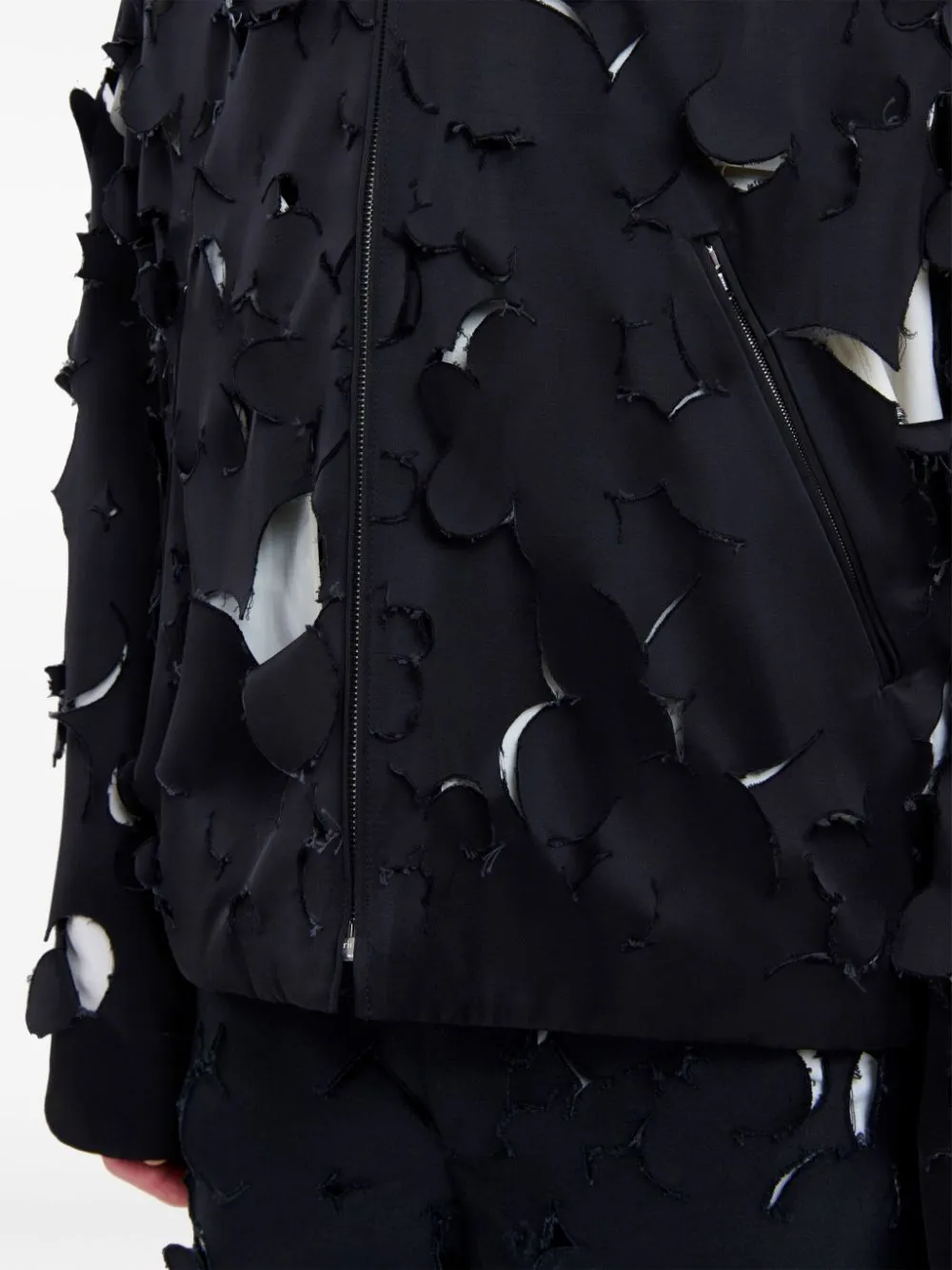 Cut-Out Bomber Jacket